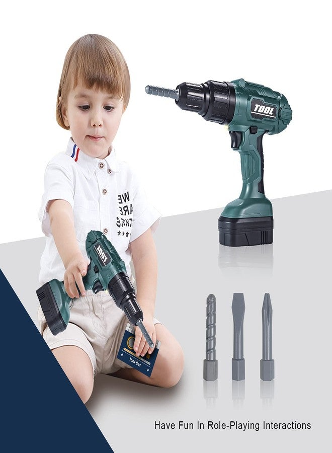 Ferthor Fun Electronic Power Drill Toy Set, Kids Pretend Play Construction Tools With Realistic Light, Sound & Action, Preschool Model, Gifts for Children Toddler Boy Girl - Image 3